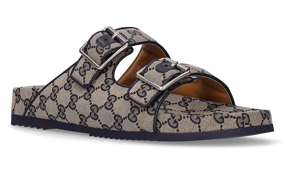 Gucci Gg Canvas Slide Sandals