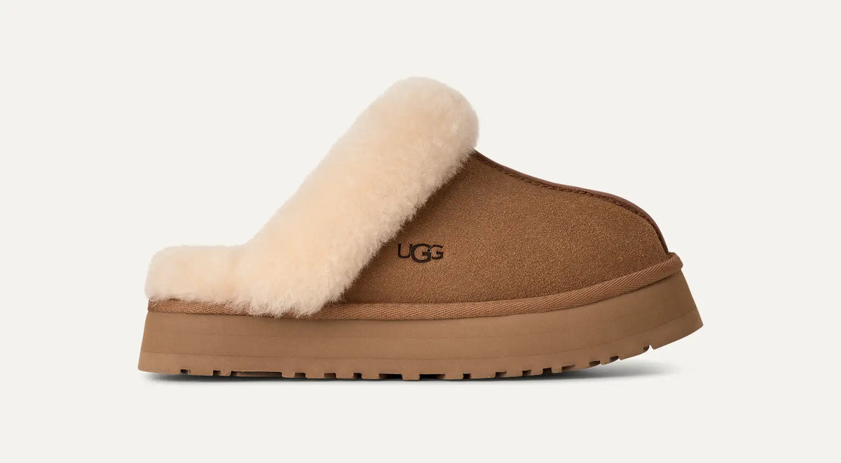 UGG Ciabatte Disquette Donna in Chestnut