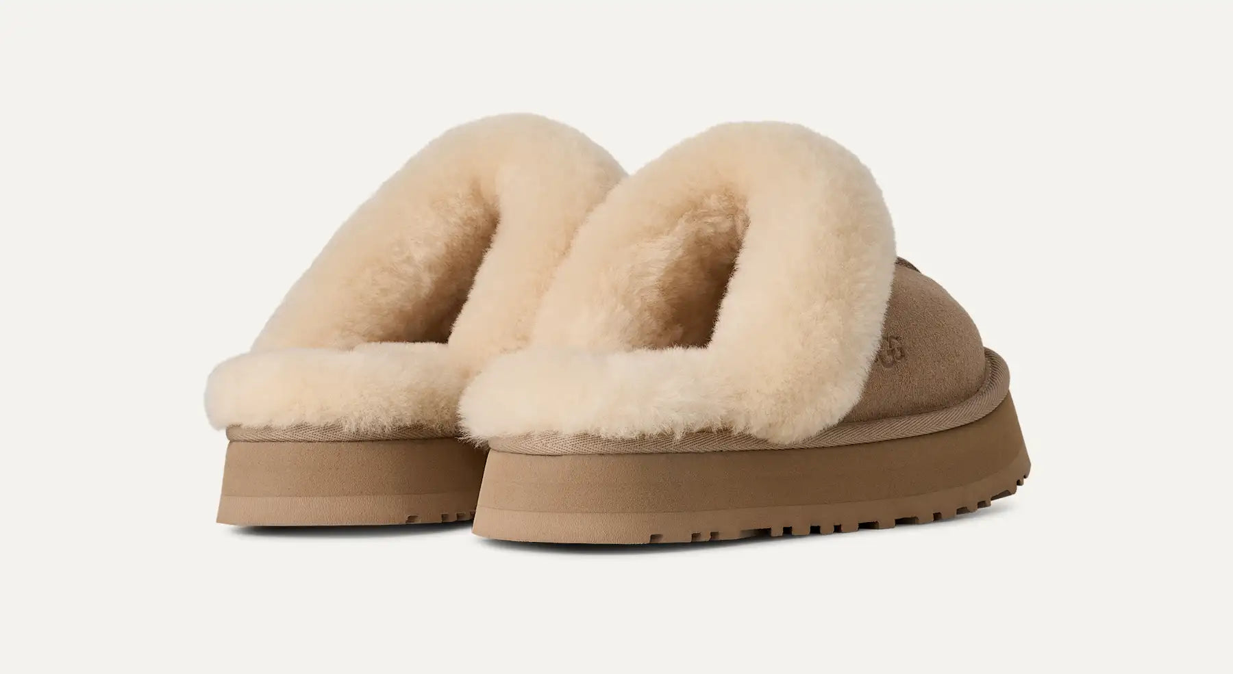 UGG Ciabatte Disquette Donna in Sand