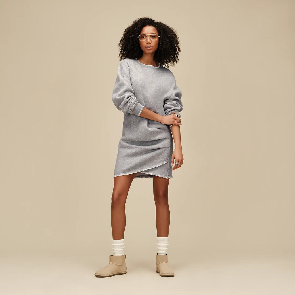 UGG Stivali Classic Mini Deconstructed Donna in Sand