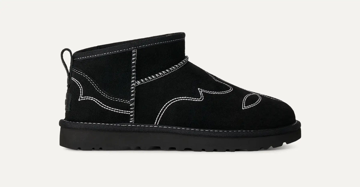 UGG Stivali Classic Ultra Mini Western Donna in Black