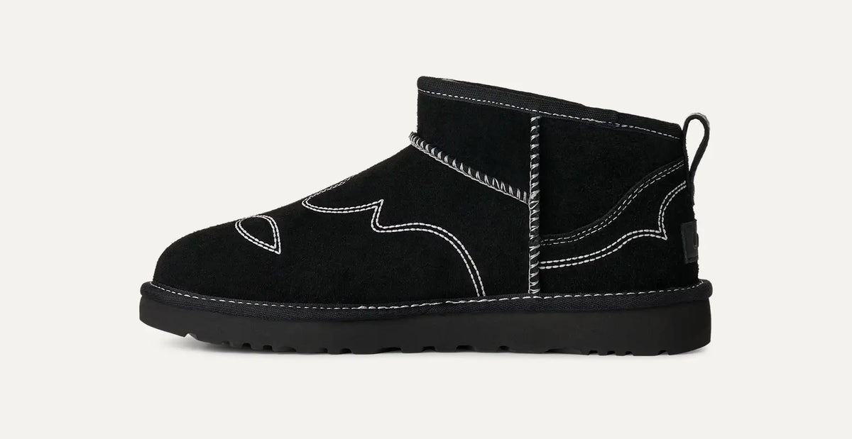UGG Stivali Classic Ultra Mini Western Donna in Black