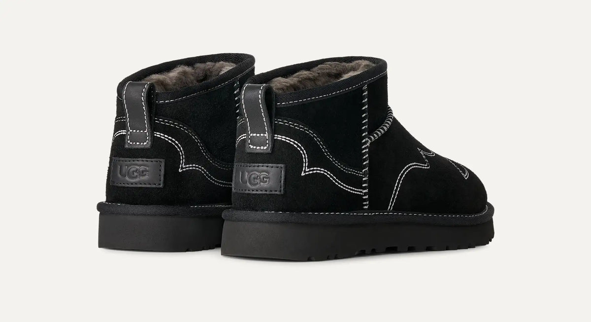 UGG Stivali Classic Ultra Mini Western Donna in Black