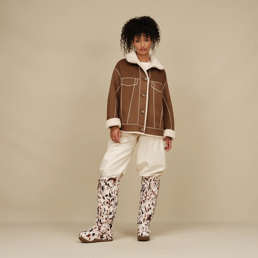 UGG Tall boot Bucked Donna in Brown Multi