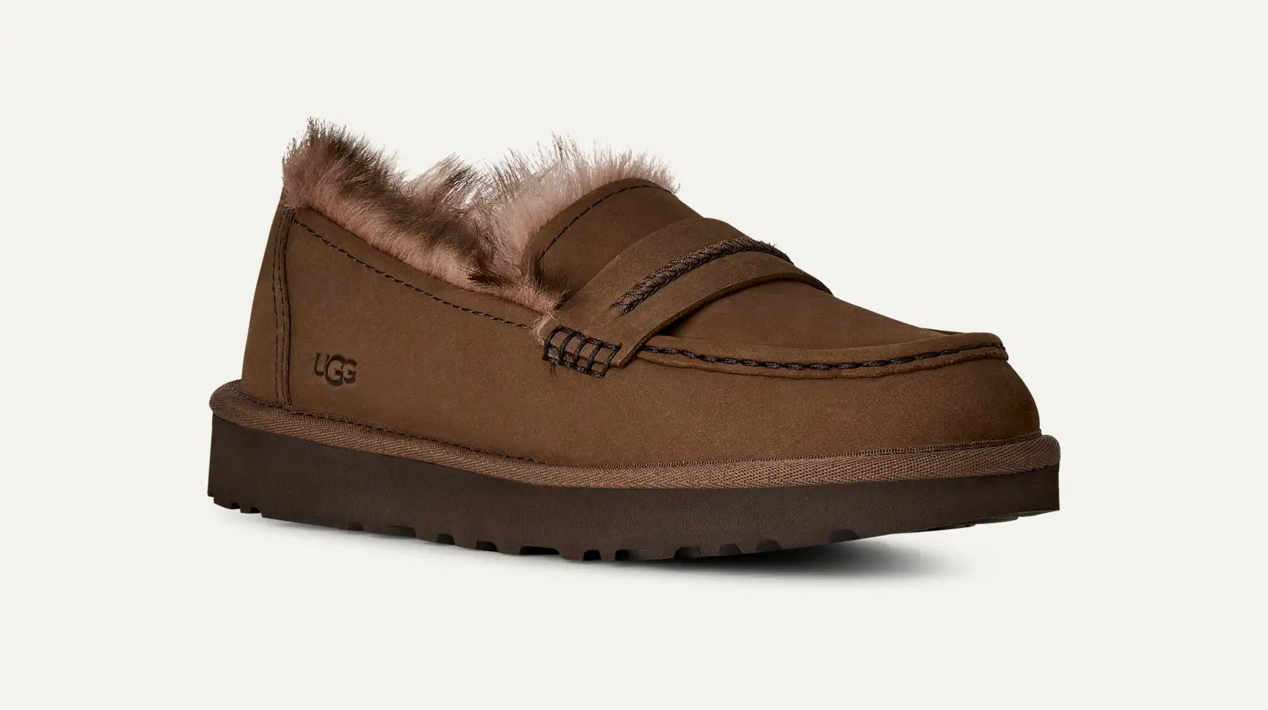 UGG Mocassini Ellis Nubuck Donna in Dark Chestnut