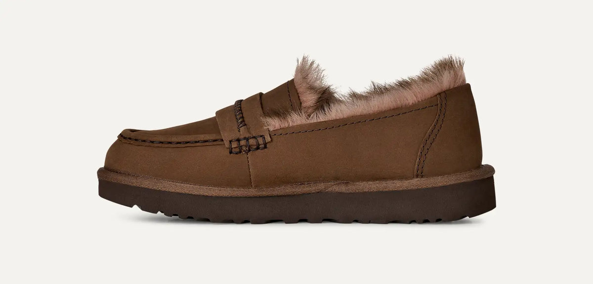 UGG Mocassini Ellis Nubuck Donna in Dark Chestnut