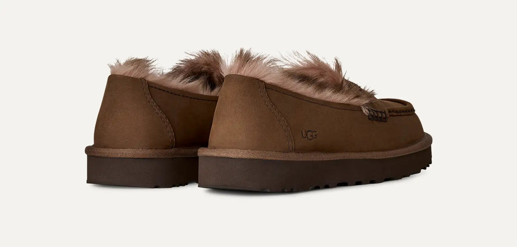 UGG Mocassini Ellis Nubuck Donna in Dark Chestnut