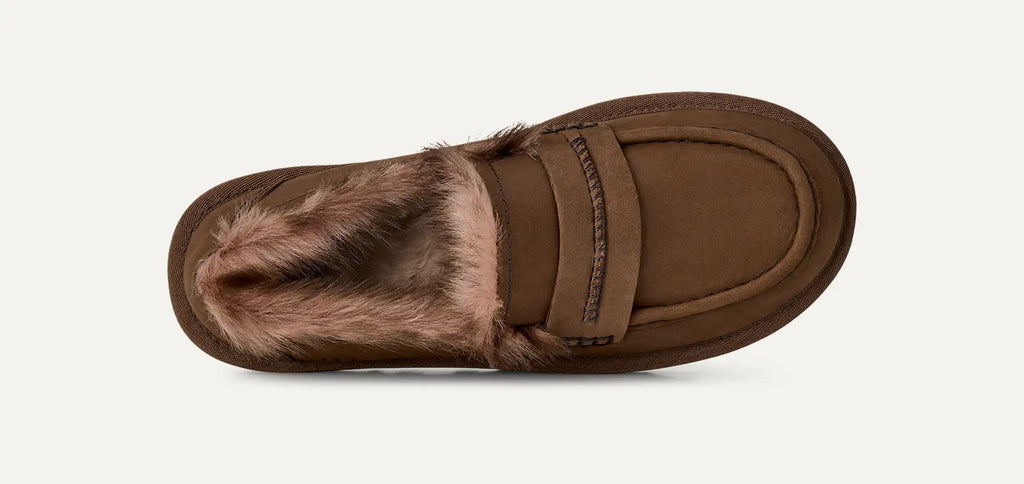 UGG Mocassini Ellis Nubuck Donna in Dark Chestnut