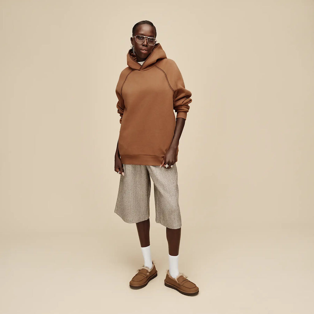 UGG Mocassini Ellis Nubuck Donna in Dark Chestnut