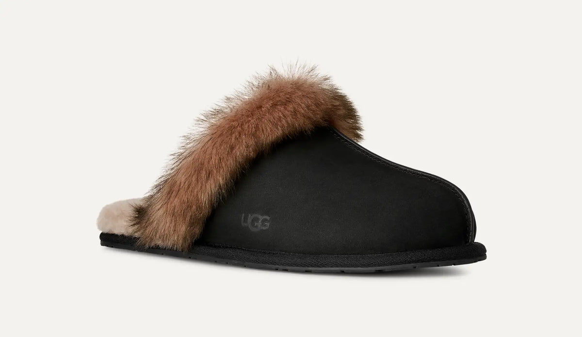 UGG Ciabatte Scuffette Nubuck Donna in Black