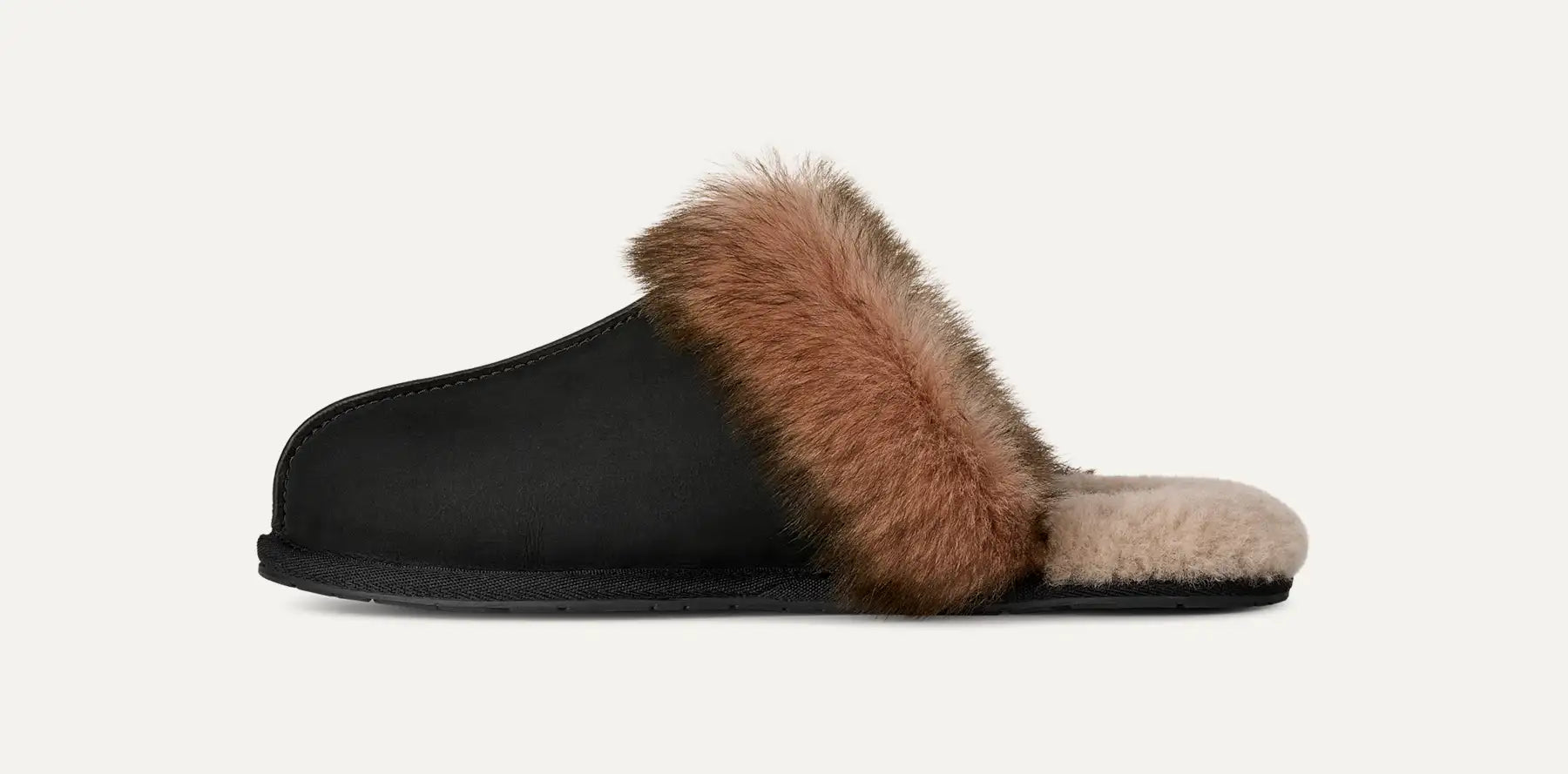 UGG Ciabatte Scuffette Nubuck Donna in Black