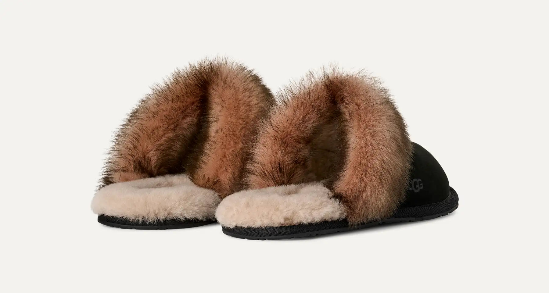 UGG Ciabatte Scuffette Nubuck Donna in Black