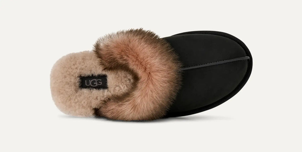 UGG Ciabatte Scuffette Nubuck Donna in Black