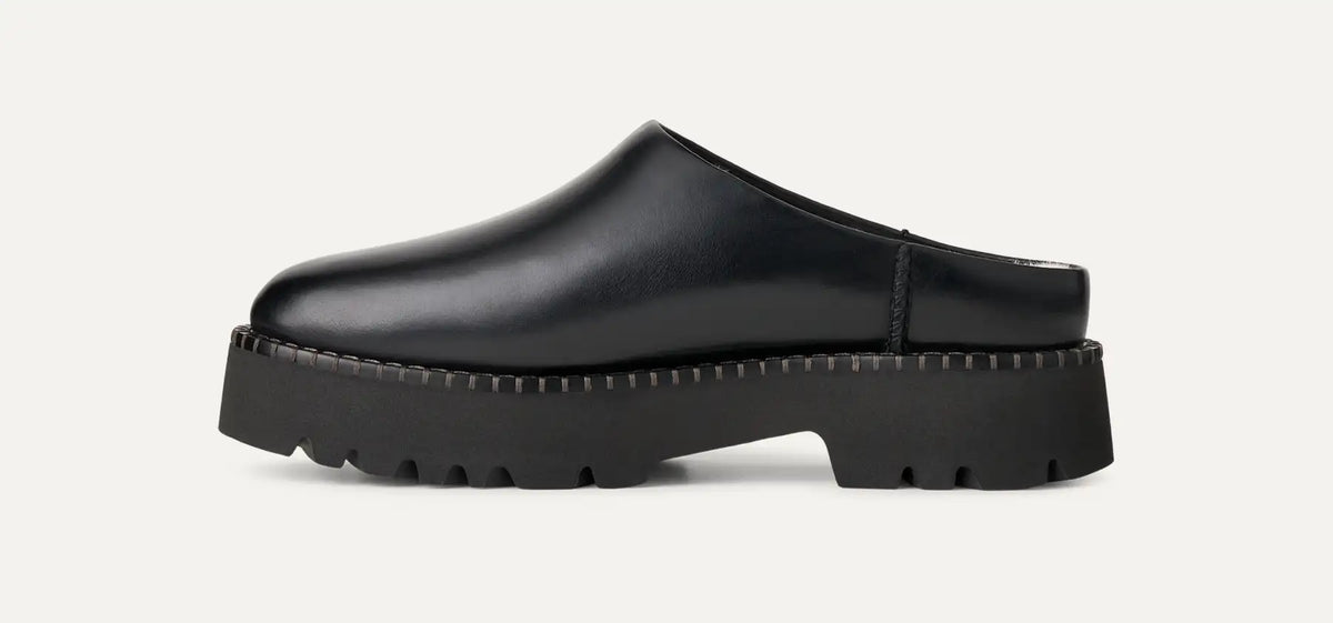 UGG Sabot Uptowner Donna in Black Leather
