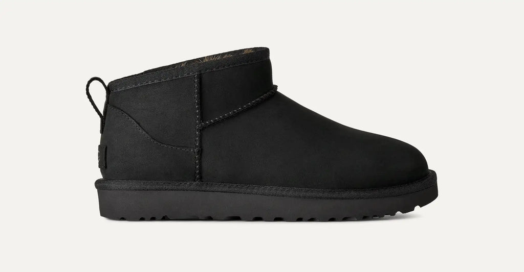 UGG Stivali Classic Ultra Mini Nubuck Donna in Black