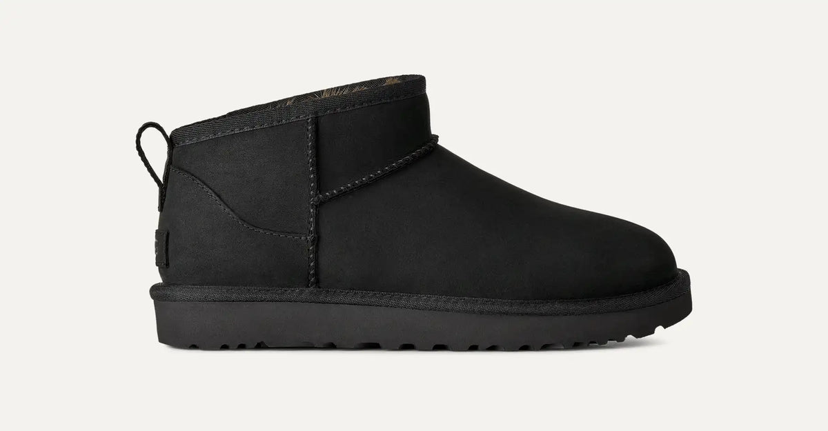 UGG Stivali Classic Ultra Mini Nubuck Donna in Black