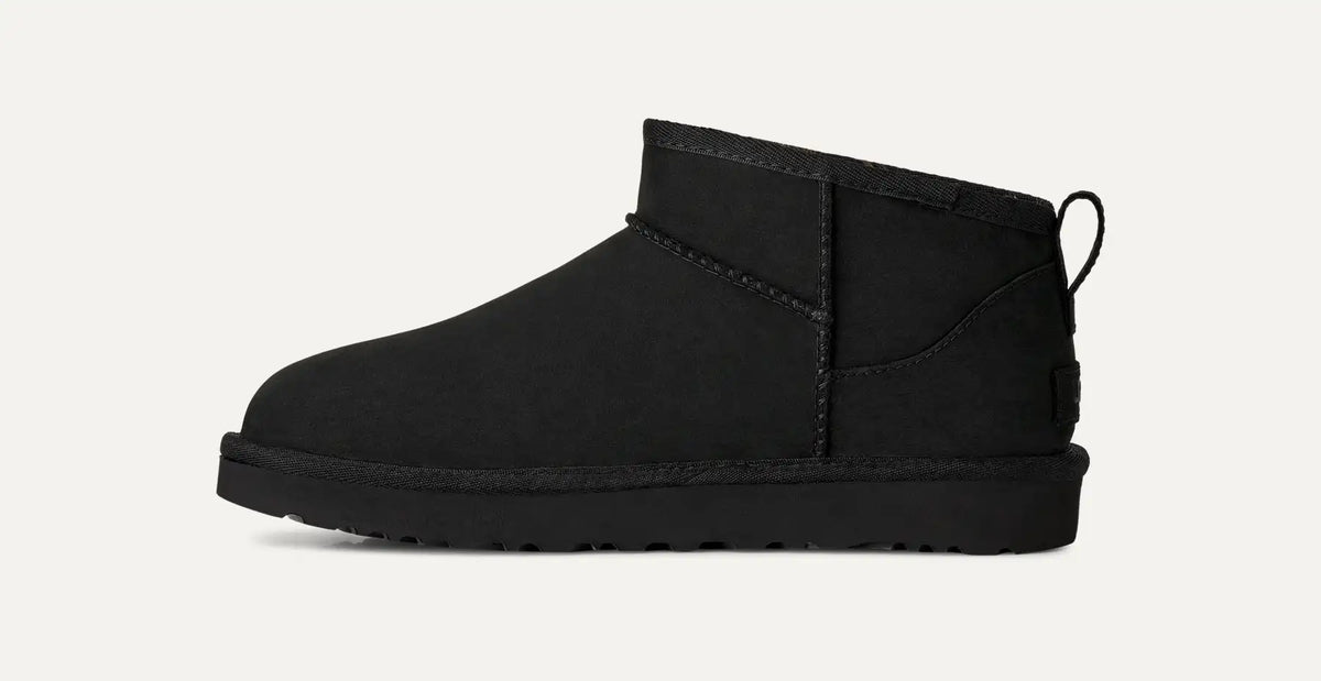 UGG Stivali Classic Ultra Mini Nubuck Donna in Black