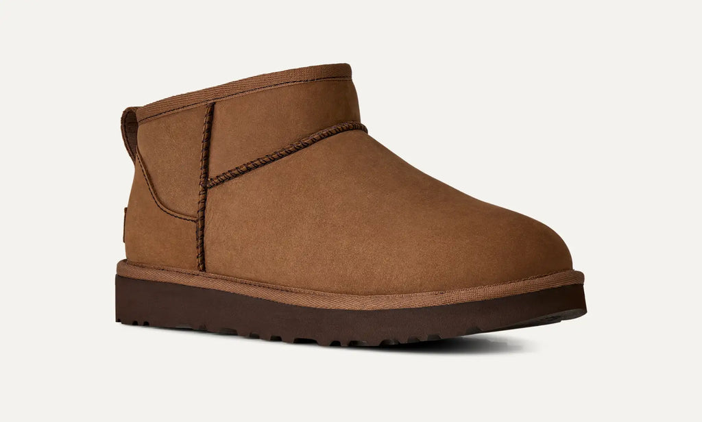 UGG Stivali Classic Ultra Mini Nubuck Donna in Dark Chestnut