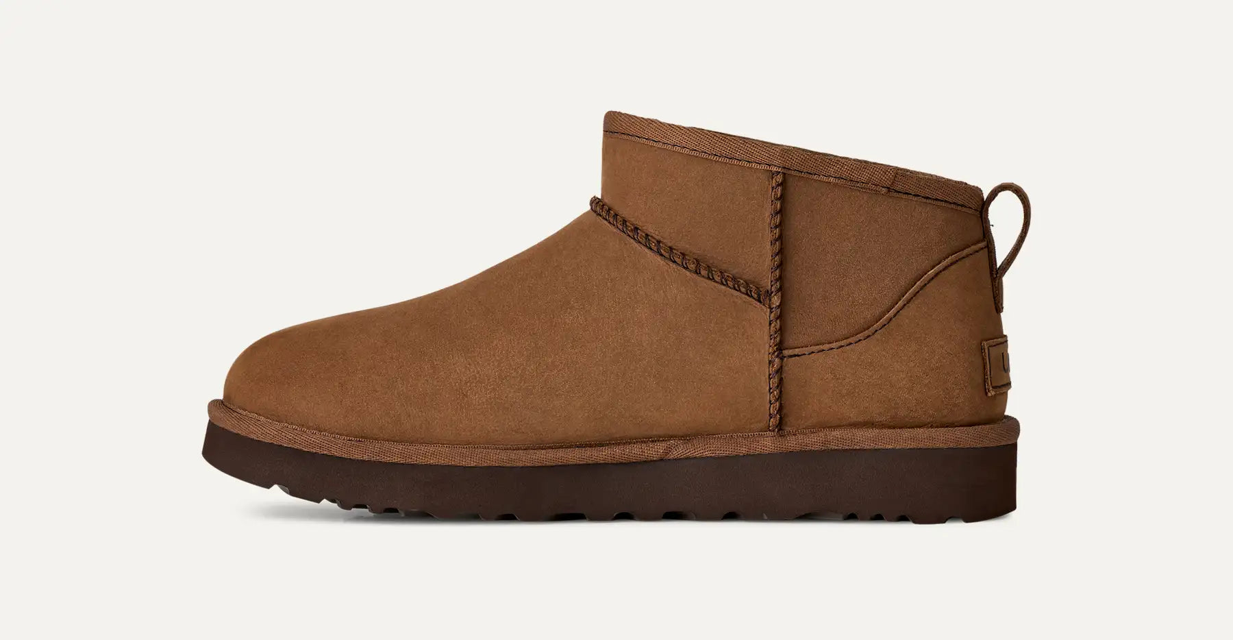 UGG Stivali Classic Ultra Mini Nubuck Donna in Dark Chestnut