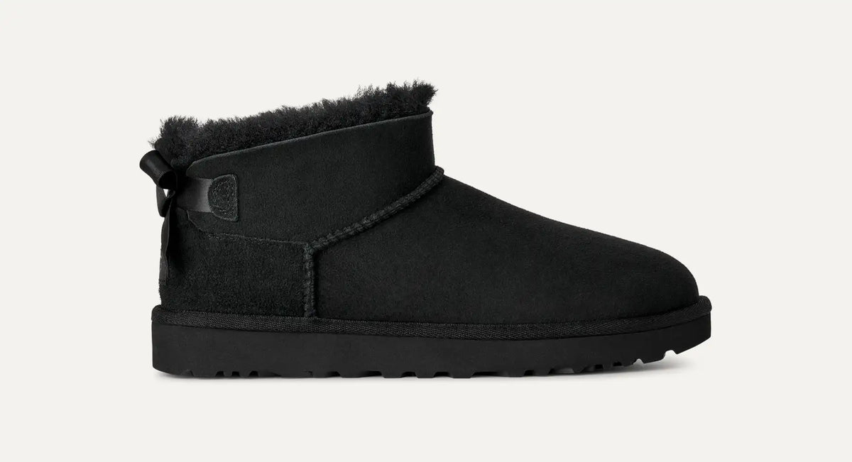 UGG Stivali Ultra Mini Bailey Bow Donna in Black