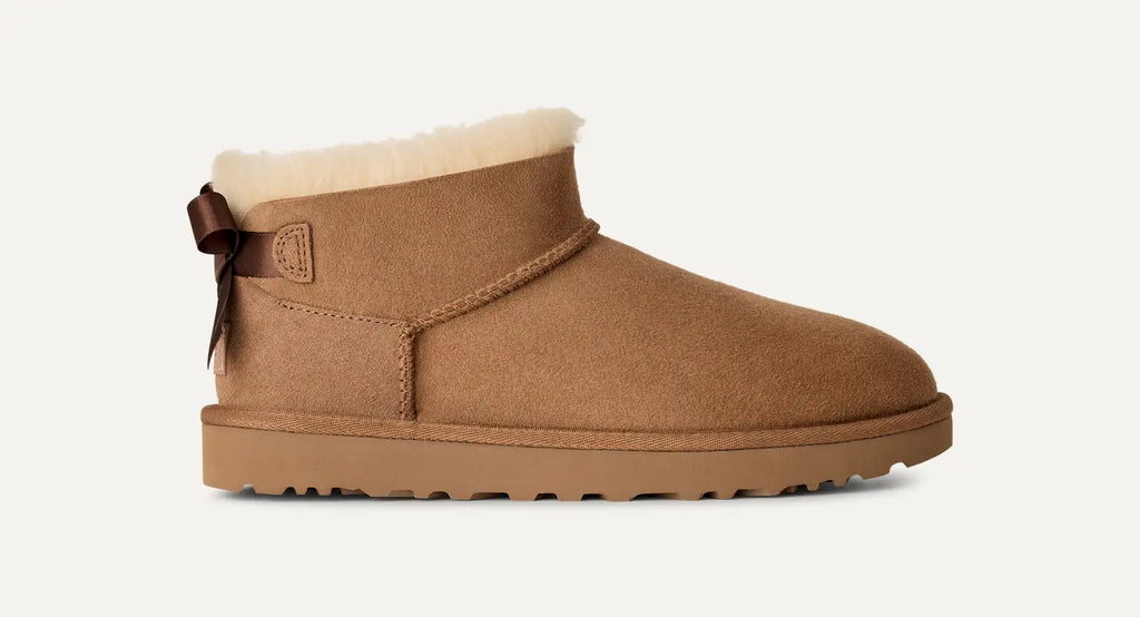UGG Stivali Ultra Mini Bailey Bow Donna in Chestnut