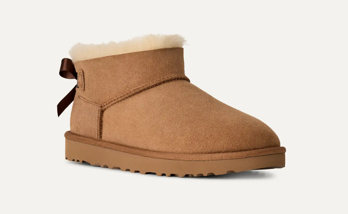 UGG Stivali Ultra Mini Bailey Bow Donna in Chestnut