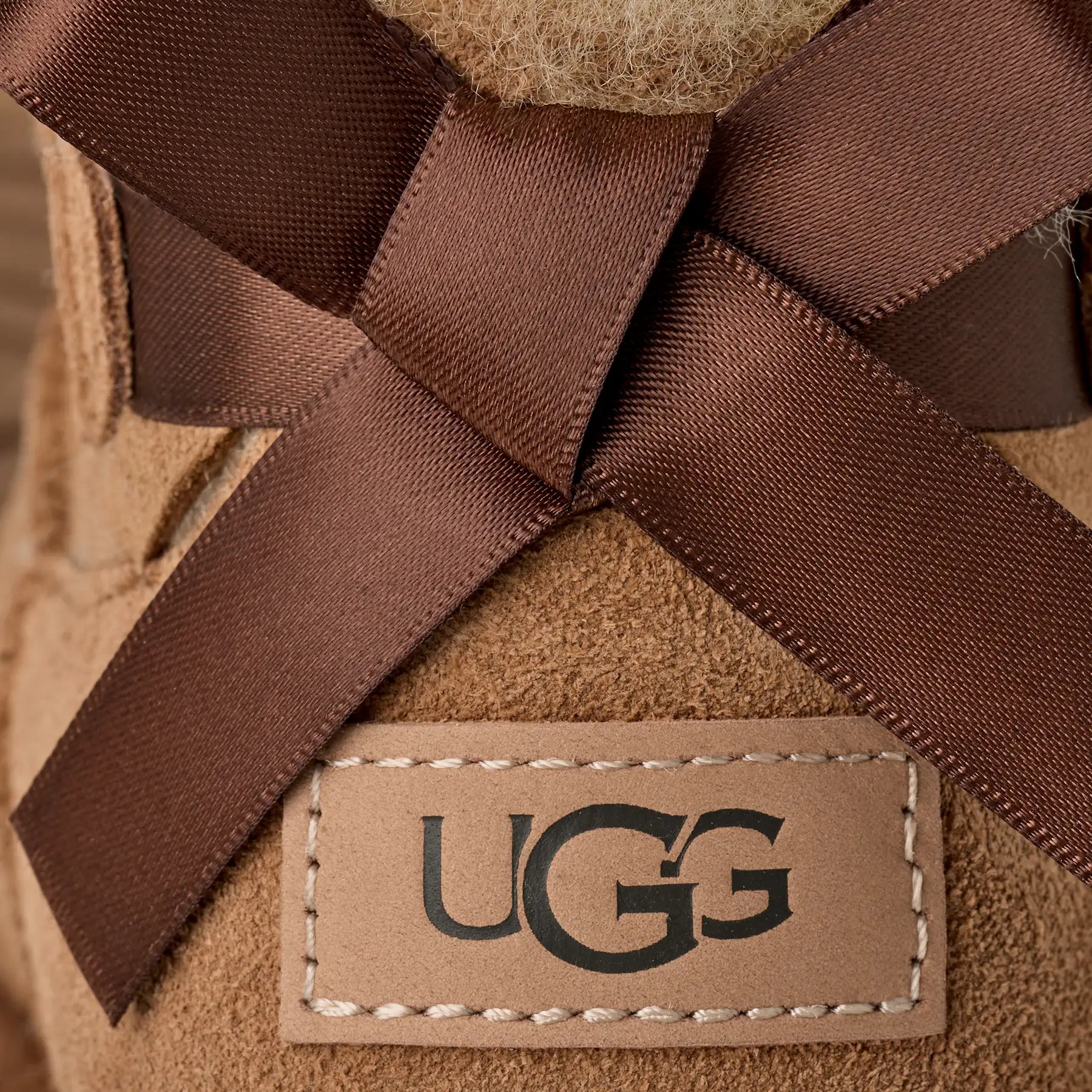 UGG Stivali Ultra Mini Bailey Bow Donna in Chestnut