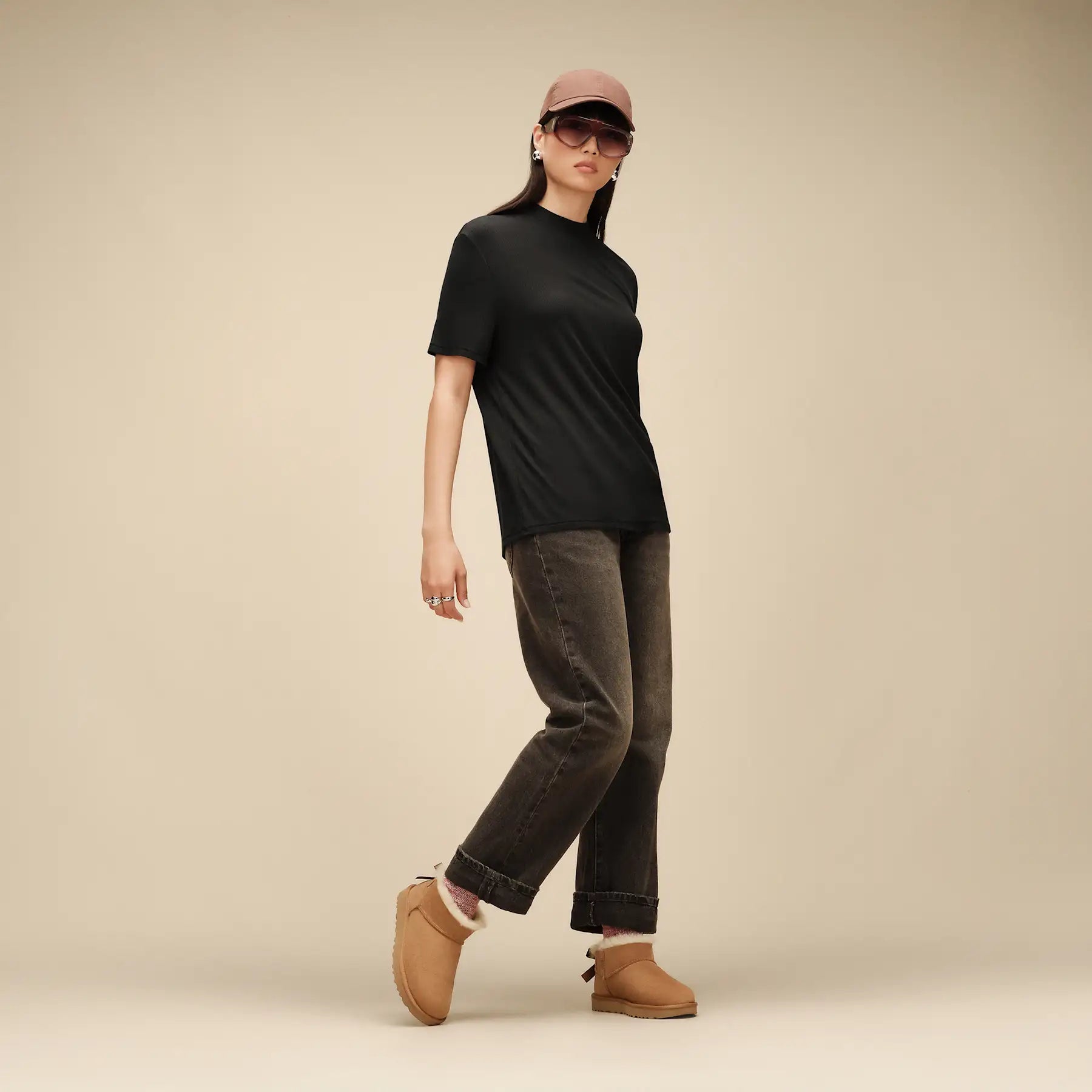 UGG Stivali Ultra Mini Bailey Bow Donna in Chestnut
