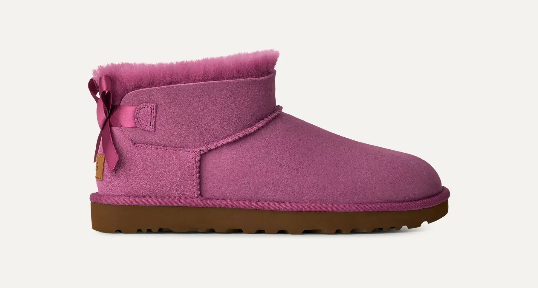 UGG Stivali Ultra Mini Bailey Bow Donna in Dark Winterberry