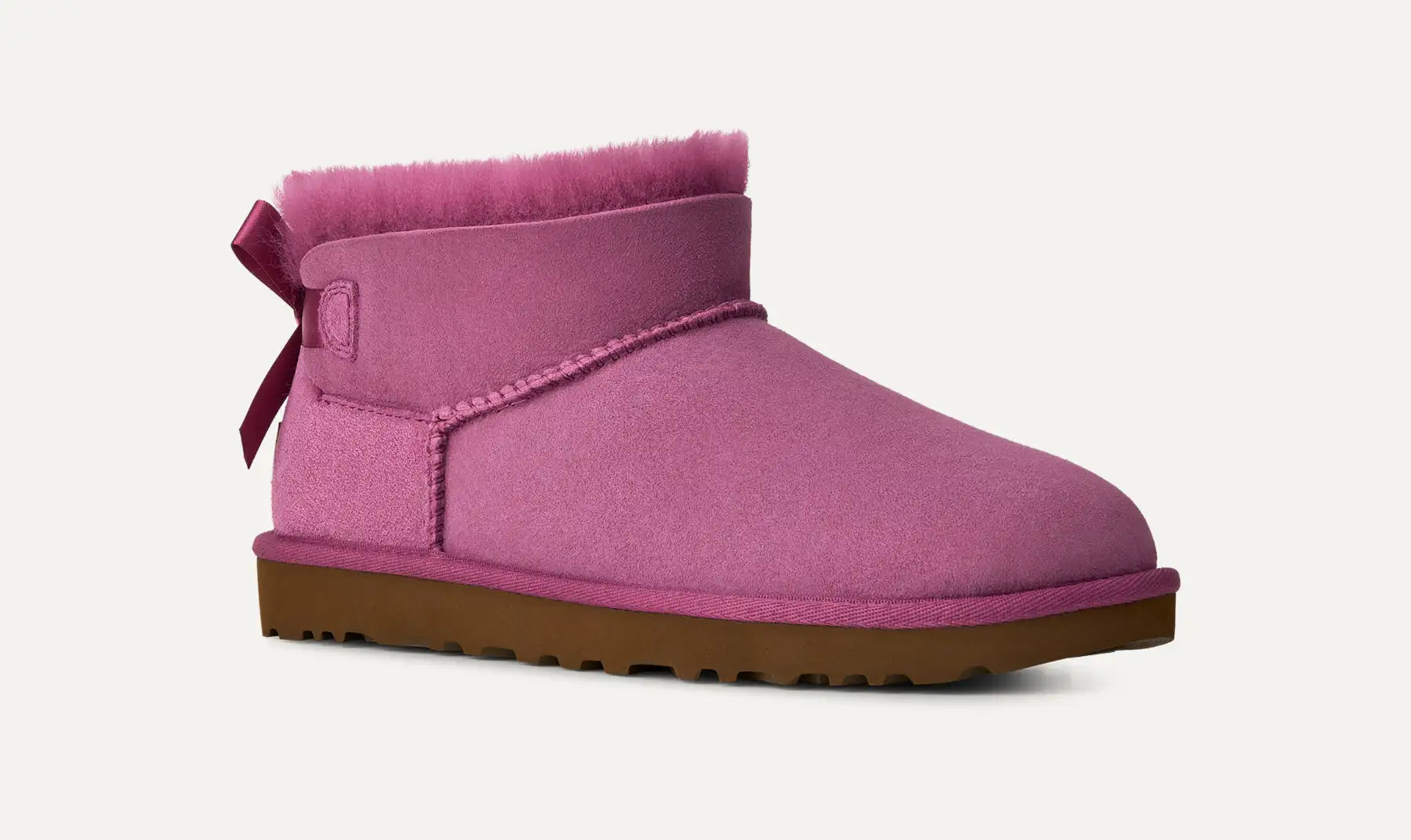 UGG Stivali Ultra Mini Bailey Bow Donna in Dark Winterberry