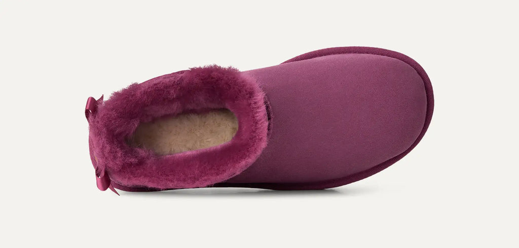 UGG Stivali Ultra Mini Bailey Bow Donna in Dark Winterberry