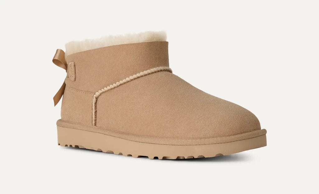 UGG Stivali Ultra Mini Bailey Bow Donna in Sand