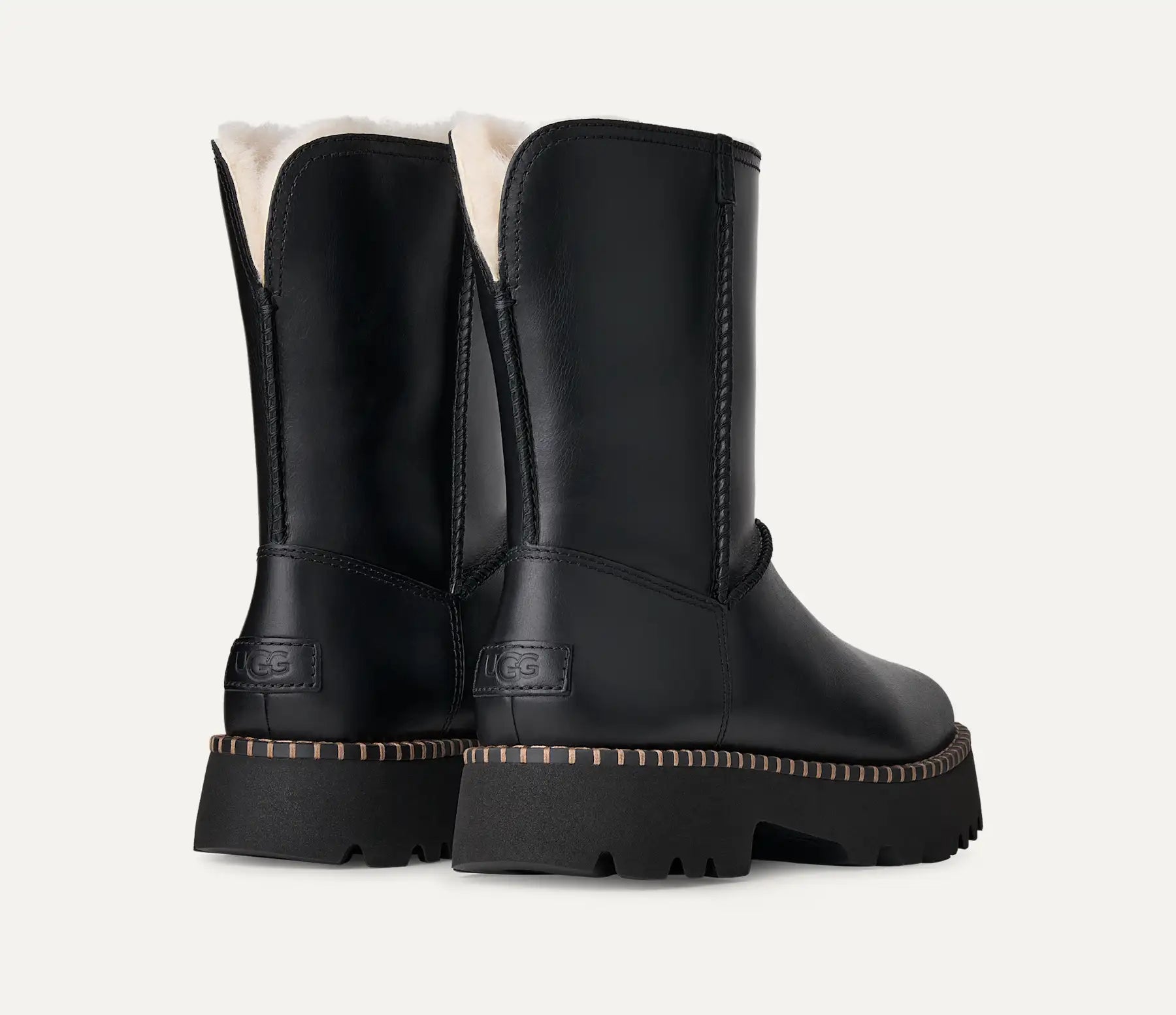 UGG Stivaletti Uptowner Donna in Black Leather