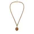 Chanel 24kt Gold Vintage Horse Medallion Necklace