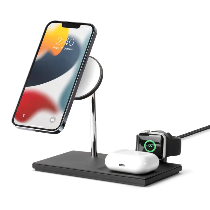 Native Union Snap 3-in-1 Wireless Charger Black – Accessorio premium elegante