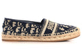 CHRISTIAN DIOR Oblique Embroidered Granville 15mm Espadrilles 38.5 Deep Blue – Accessorio premium elegante