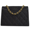 CHANEL 1989-1991 Black Satin Quilted Shoulder Bag – Accessorio premium elegante