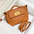 Hermes Bag Brown with Gold Buckle Calfkin 250264 – Accessorio premium elegante