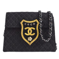 CHANEL * 2005 Emblem Shoulder Bag Mini Black Canvas – Accessorio premium elegante