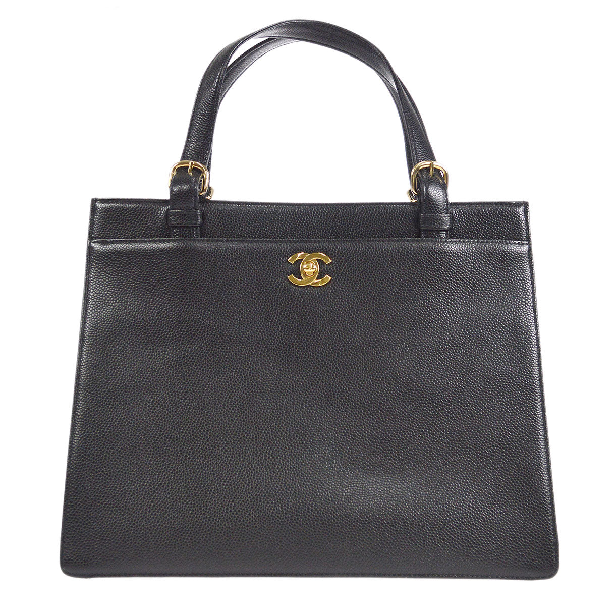 CHANEL 1997-1999 Pocket Tote Black Caviar – Accessorio premium elegante