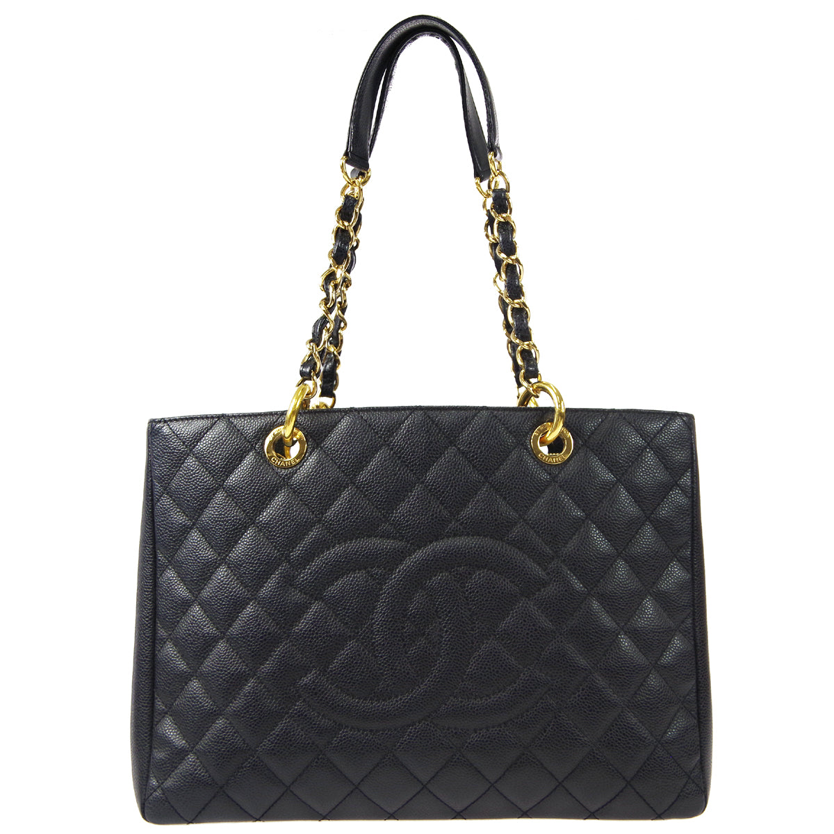 CHANEL 2009-2010 Grand Shopping Tote GST Black Caviar – Accessorio premium elegante