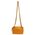 CHANEL * Chain Shoulder Bag Brown Ostrich – Accessorio premium elegante