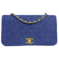 CHANEL * Full Flap Chain Shoulder Bag Indigo Denim – Accessorio premium elegante