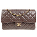CHANEL * Classic Double Flap Medium Shoulder Bag Brown Lambskin – Accessorio premium elegante