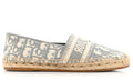 CHRISTIAN DIOR Oblique Embroidered Granville 15mm Espadrilles 37 Grey Stone – Accessorio premium elegante