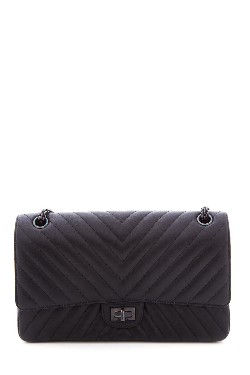 Chanel 2.55 Reissue 2016-2017  "SO Black" Chevron Handbag – Accessorio premium elegante