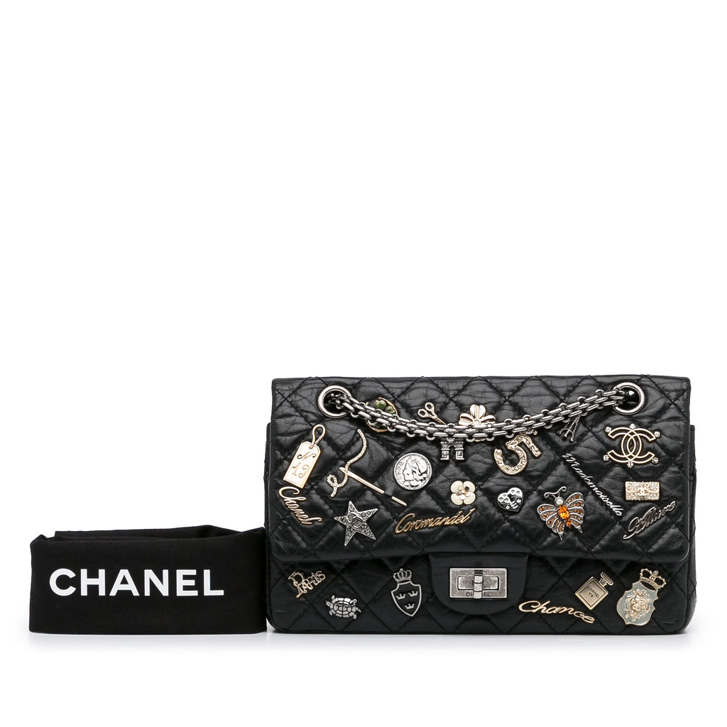 Chanel 2.55 Reissue Lucky Charms Flap Bag Black Lambskin Ruthenium – Accessorio premium elegante