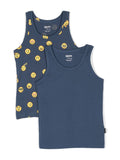 Set con canotta Jayden per bambino Molo blu con scollo rotondo – Accessorio premium elegante