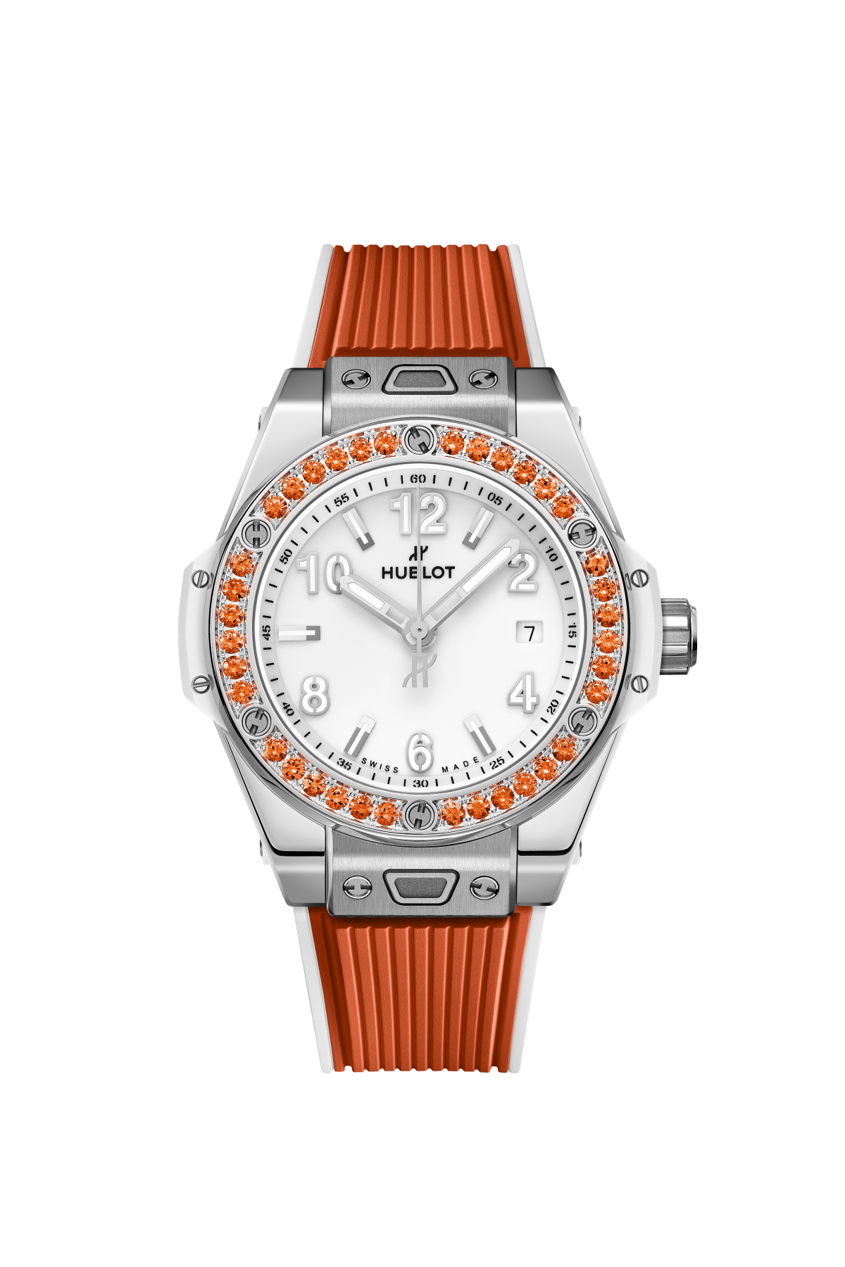 Hublot Big Bang One Click Joyful Steel Orange Ceramic Diamonds 33mm – Accessorio premium elegante