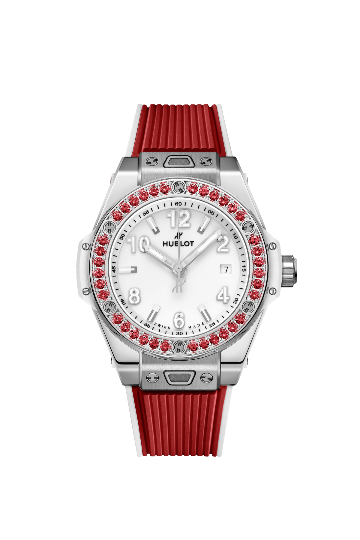 Hublot Big Bang One Click Joyful Steel Red Ceramic Diamonds 33mm – Accessorio premium elegante
